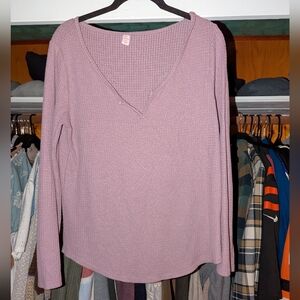 V-Neck Long Sleeve Top